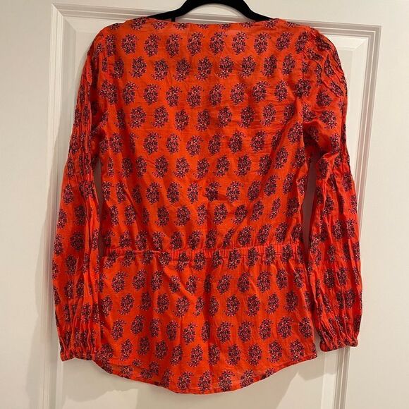 Tory Burch Evelina Tunic Floral Print Top Sz. 4 - Picture 6 of 6